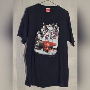Coca Cola Navy Blue Racing Graphic Tee